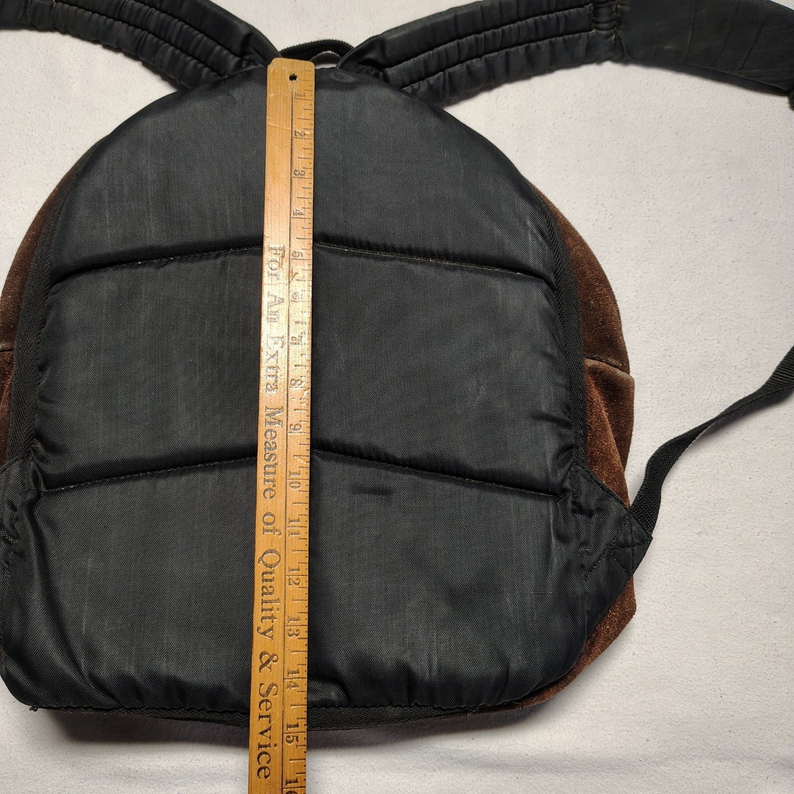 High Sierra Mens Small Backpack OS Brown Suede Leather Vintage Gorpcore Rugged
