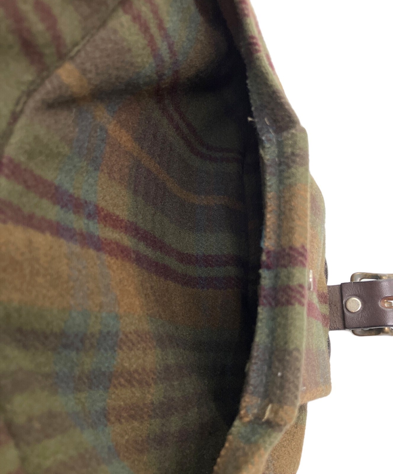 FILSON Wool Shoulder Bag Green Brown Check USA – Used Slight Wear