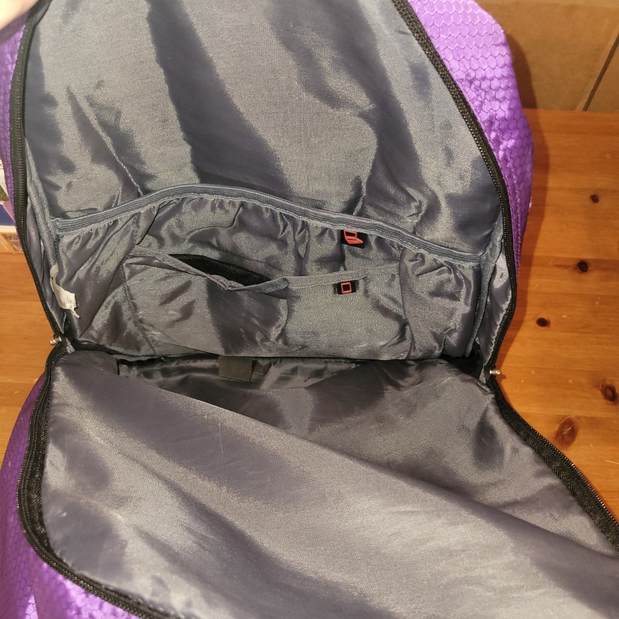 Fila Tech Purple And Orange Backpack With Multiple Pockets