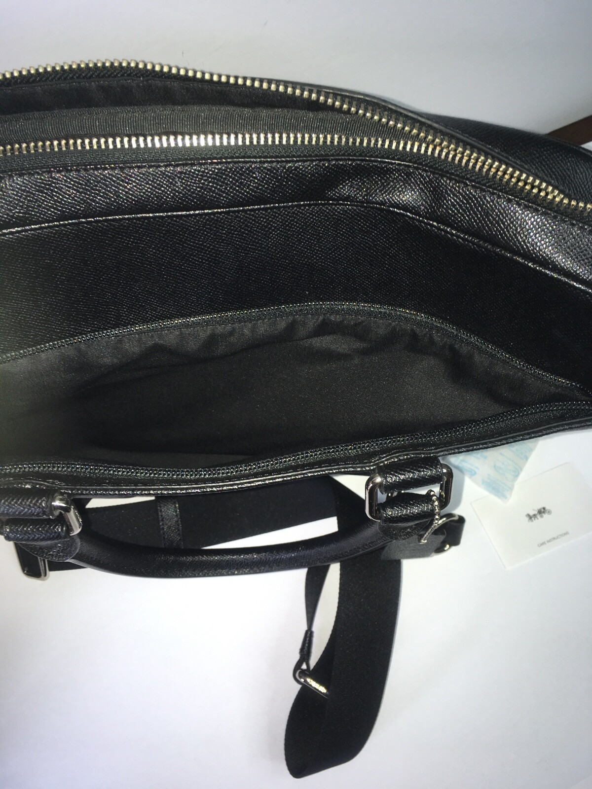 Coach Metropolitan Black Slim Briefcase Handbag Leather Laptop Bag