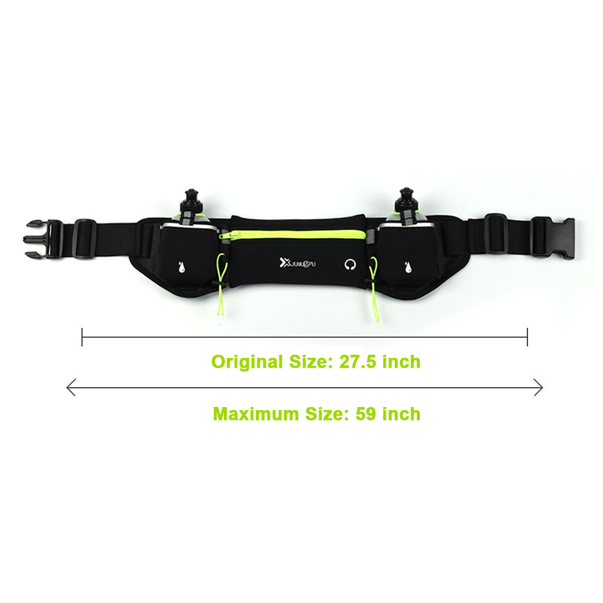 Running Cycling Belt Waist Pack Bag With Water Bottle Sports Fitness Phone Pouch