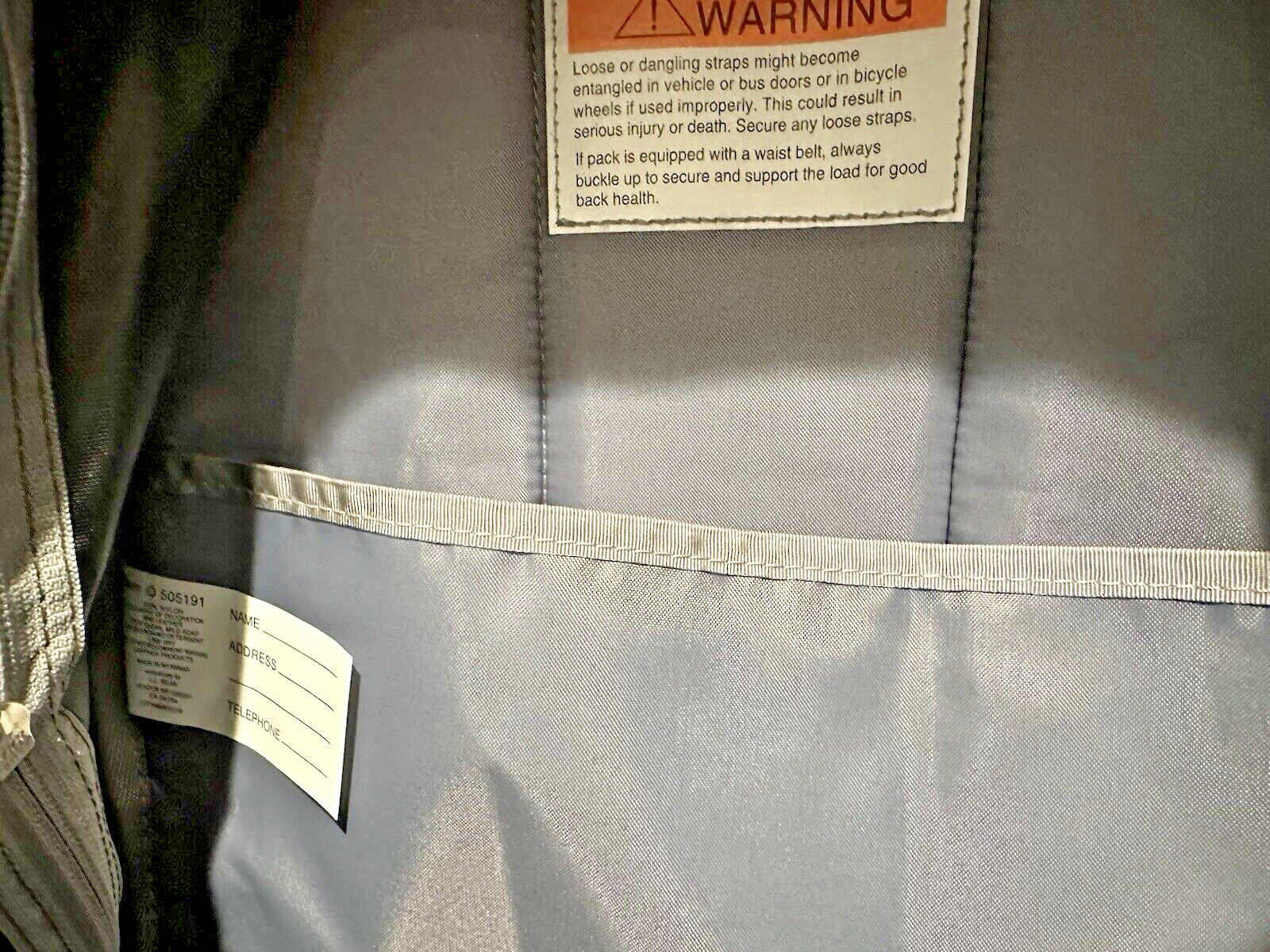LL Bean Black Deluxe Backpack IV Laptop Bag with Gray Reflective Stripe New 37L