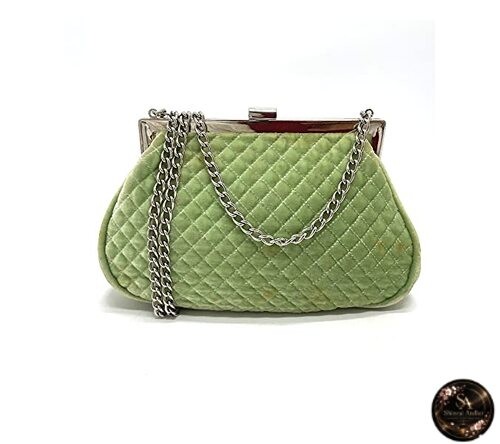 [CHANEL] Chanel Matelassé Coco Mark Clasp Bag Chain Shoulder Bag Velour Women’s