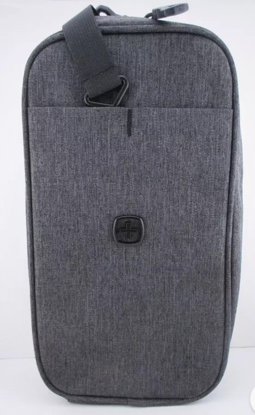 SWISS + GEAR Toiletries Convertible Hanging Hook Bag Heather Gray 11”x 6”x 3”