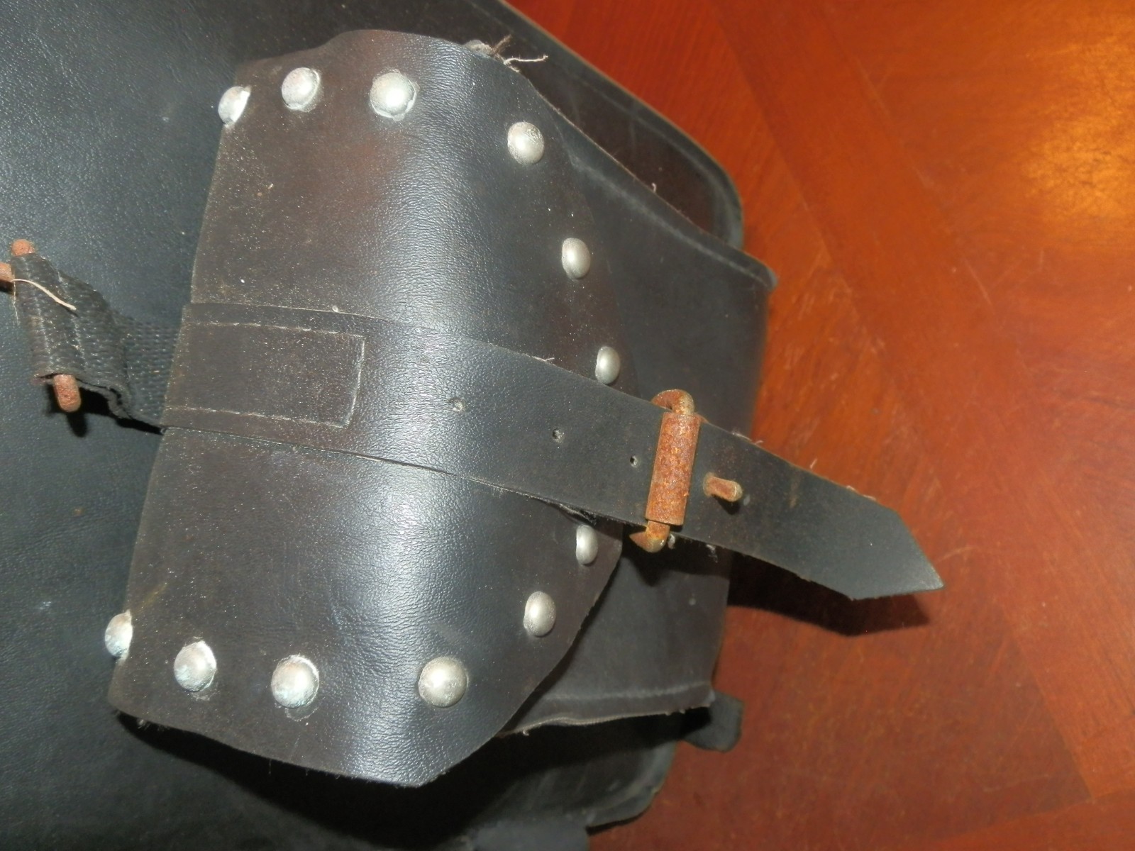 Vintage Willie & Max Motorcycle Tour Trunk Large Bag Black Synthetic Leather 15″