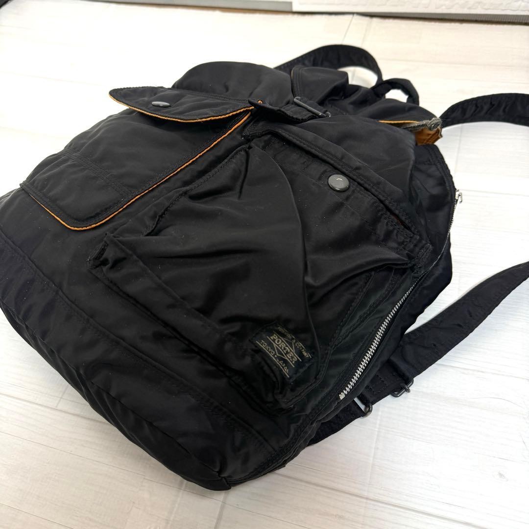 Authentic Porter TANKER Backpack Black 42cm Large Capacity, Discontinued Model