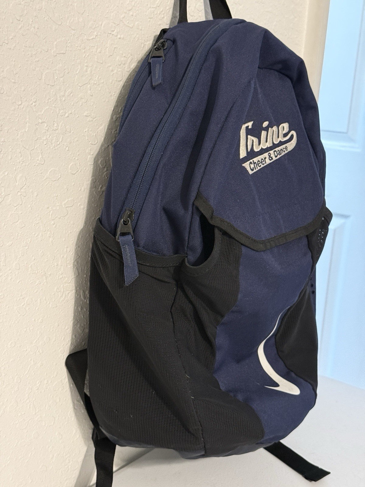 Nike Academy Team Excelsior Navy Blue Blk Backpack Sports Vented Bottle Pockets