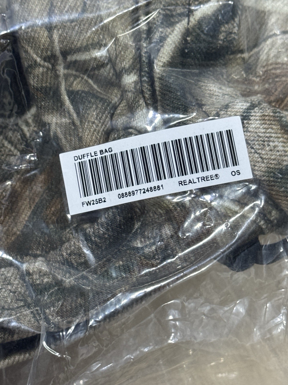 New Supreme FW25 Denim Duffle Bag Realtree AP Camo