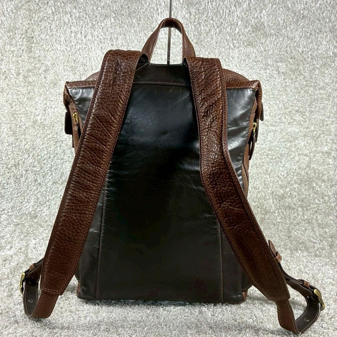 Tsuchiya Kaban Tone Oilnume Soft Medium Backpack Leather Brown