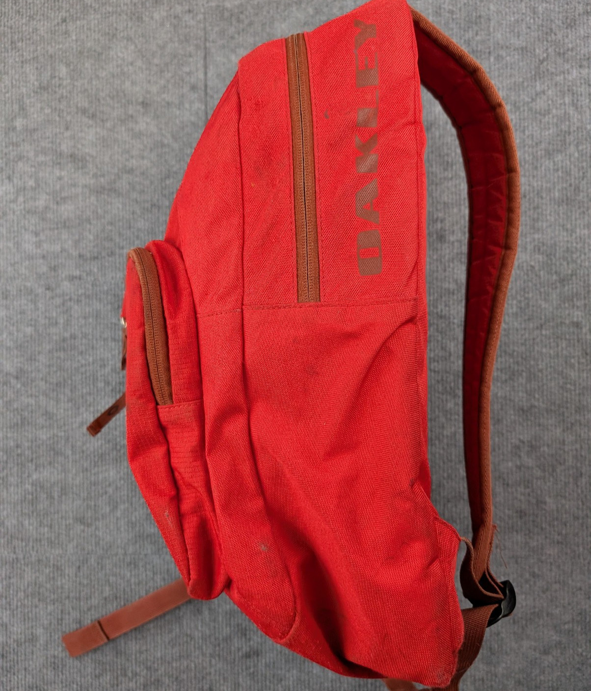 Oakley Works Backpack Vintage Ripstop Utility Pockets Y2K Software Red Thrash