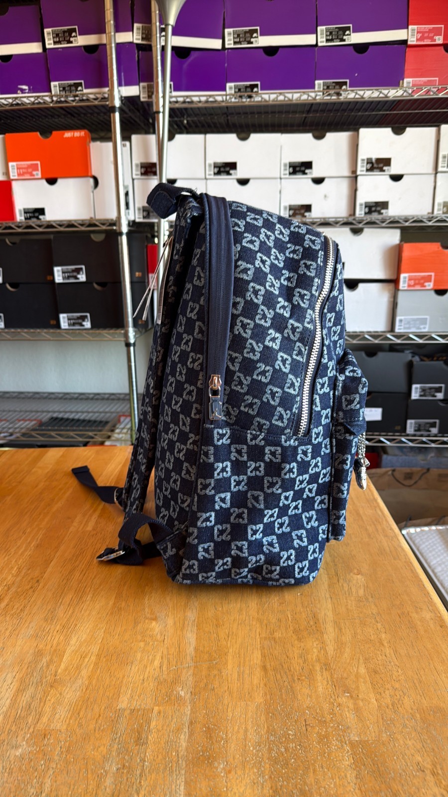 Nike Air Jordan Monogram Backpack Gym Bag MA9259-BHD Indigo Blue Laptop Sleeve