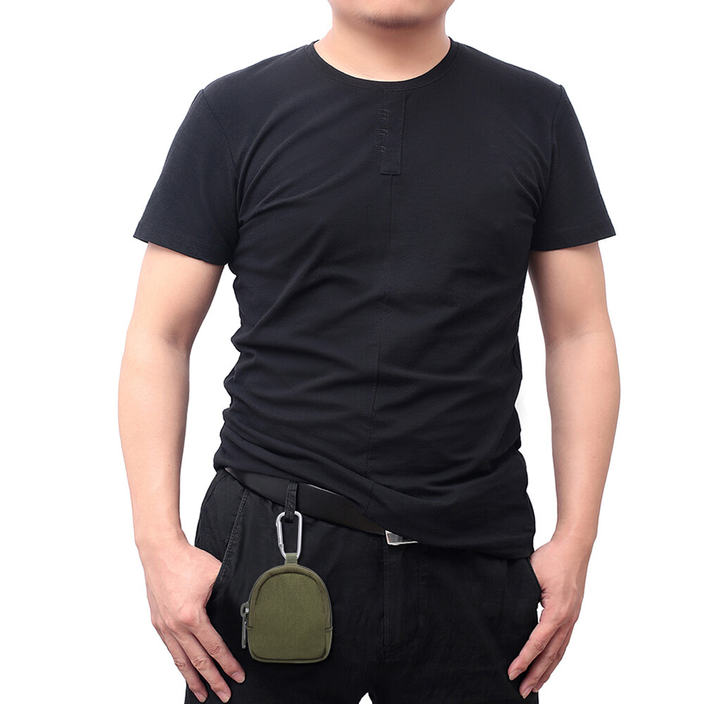 Tactical Mini EDC Key Coin Bag Wallet Waist Belt Molle Pouch Holder Purse Pocket