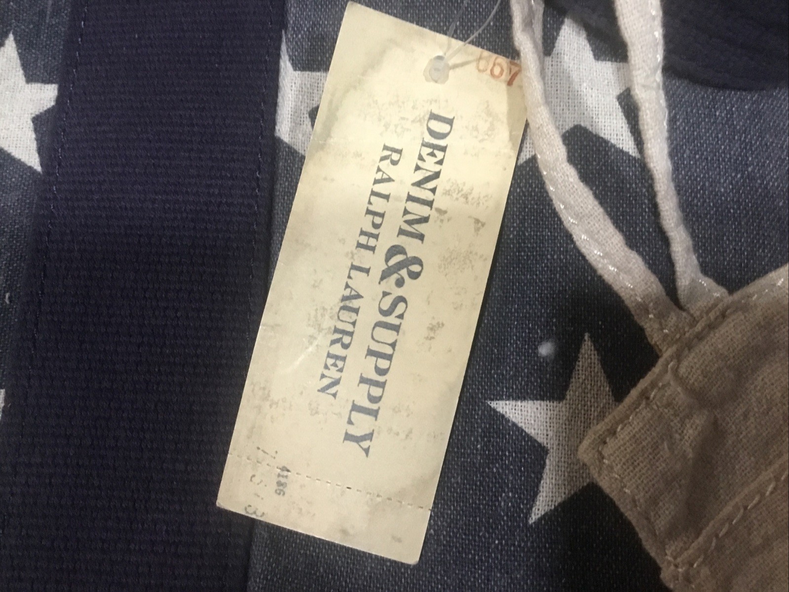 Large Denim Supply Ralph Lauren American Flag Travel Duffle Bag Patriotic NW Tag