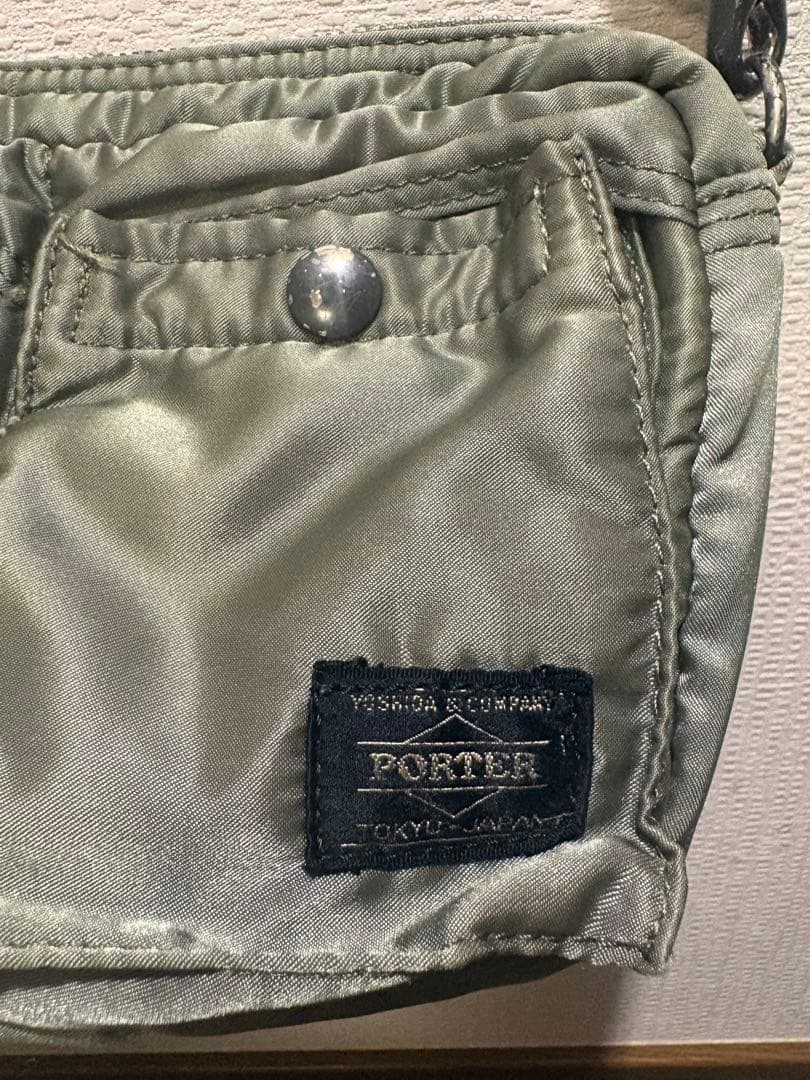 PORTER Tanker Yoshida Kaban Small Shoulder Bag Khaki Sage Green