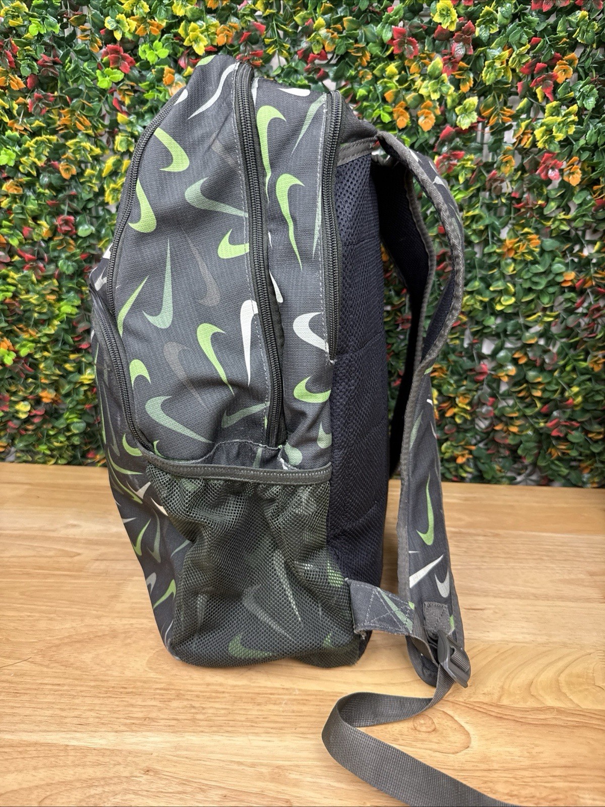 Nike Brasilia AOP All Over Print Training Backpack XLBlack Green Book Bag DM2367