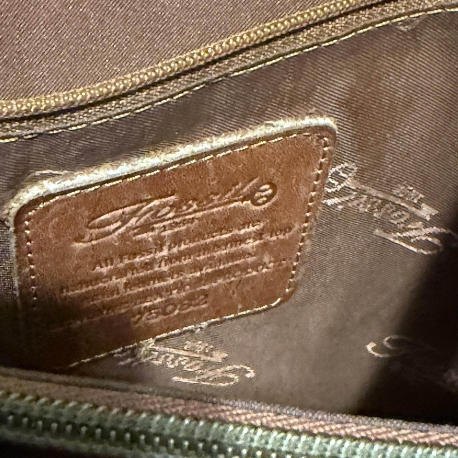 Fossil Brown Leather Shoulder Bag with Key Charm