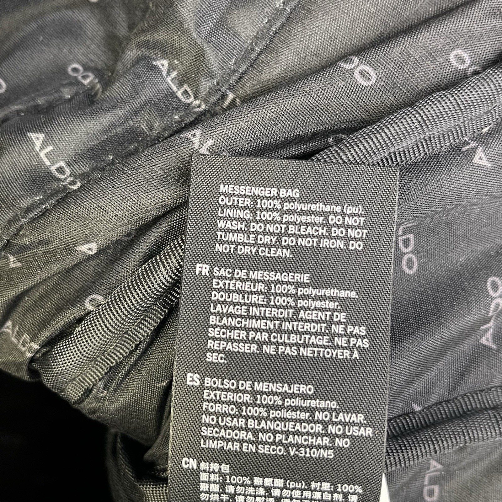 Aldo Messenger Bag Black Laptop Computer Zipper Pockets