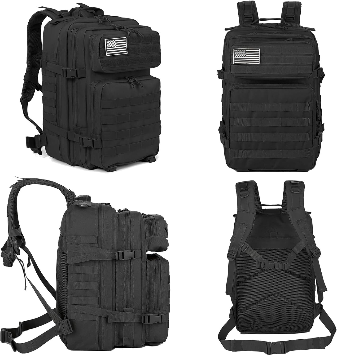 30L/45L Military Tactical Backpack For Men Molle Daypack 3Day Bug Out Hiking Bag