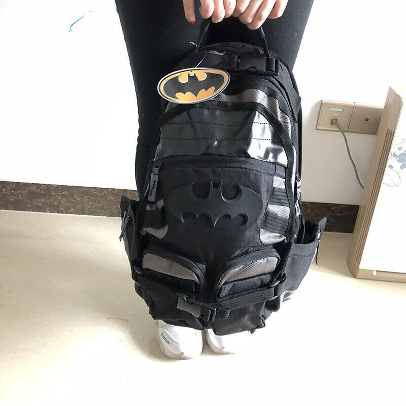 Black Knight Bat Batman Schoolbag Backpack Outdoor Travel Shoulder Bag Knapsack