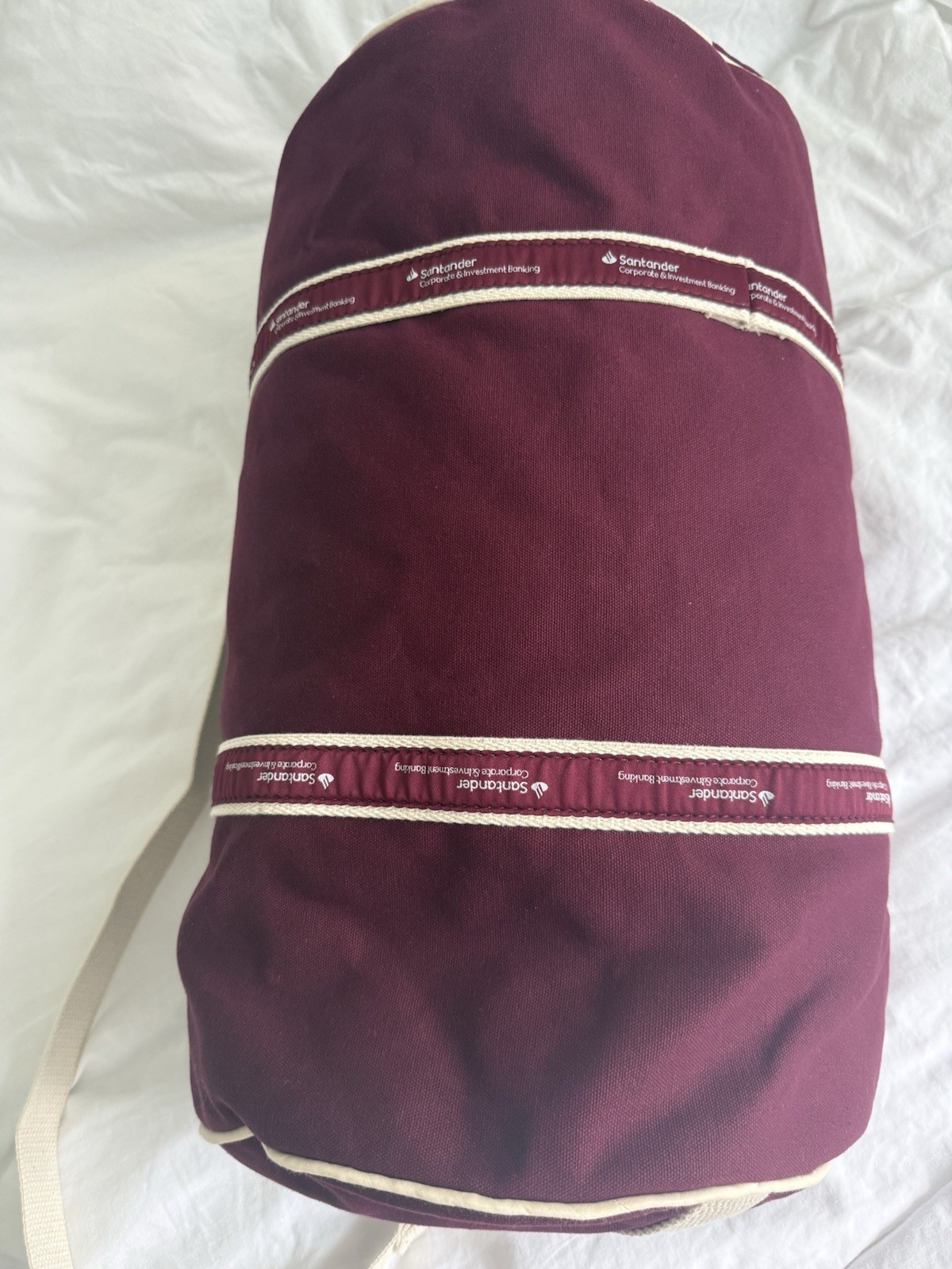 Authentic Santander Bank Corporate & Investment Banking – Burgundy Banker Bag