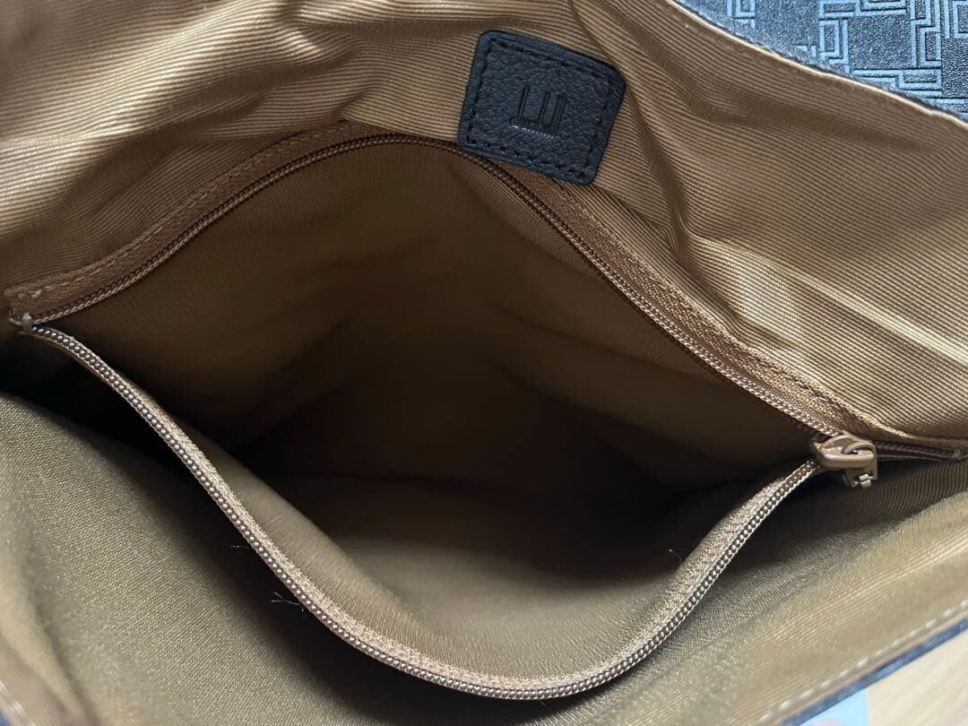 Dunhill D8 Black Shoulder Bag Men’s Slim Messenger Crossbody 33cm x 30cm