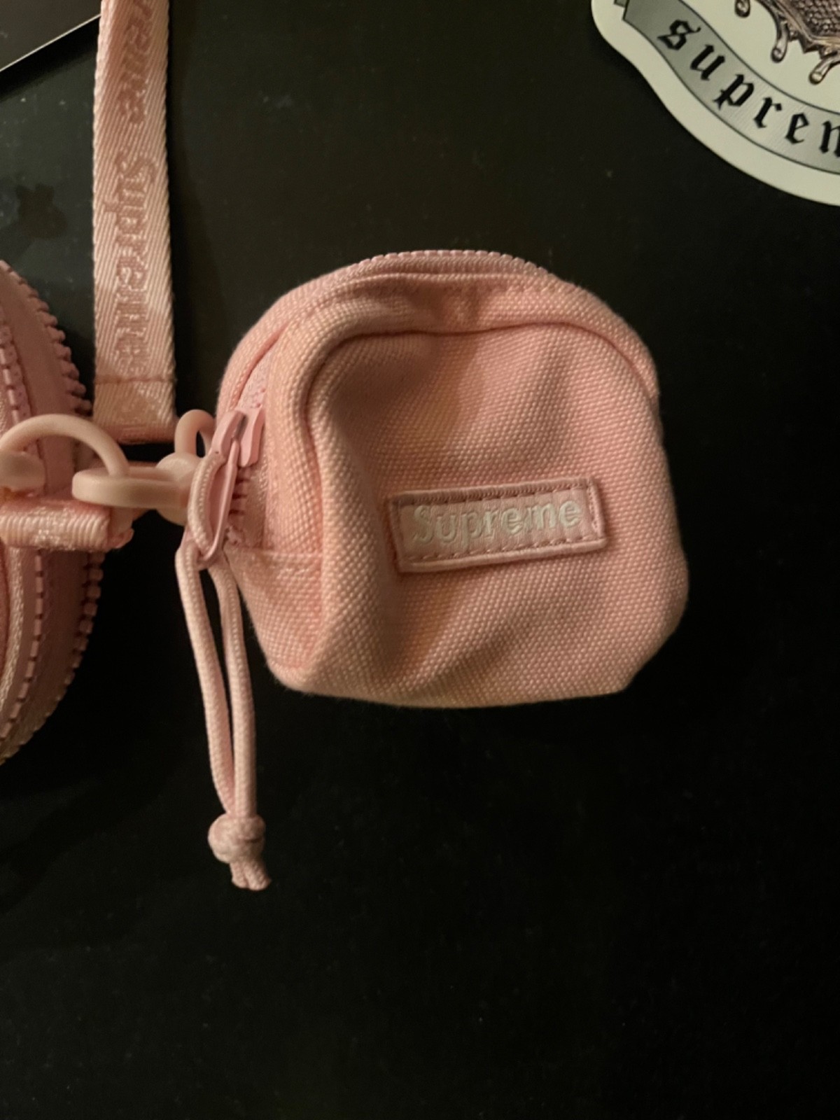 Supreme Camera Bag + Mini Pouch Light Pink SS25 Cordura Brand New Stickers