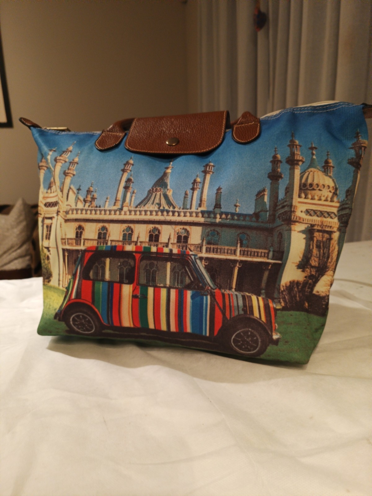 Paul Smith Mini Cooper Brighton Tote Bag Canvas Leather Shoulder Handbag Rare