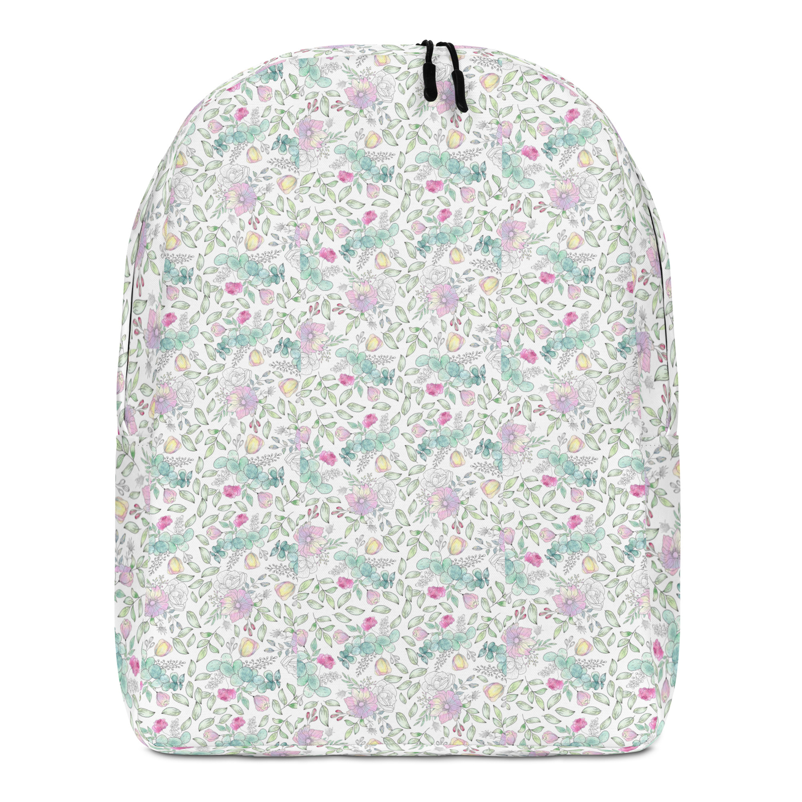 Minimalist Backpack Beautiful Floral Pattern