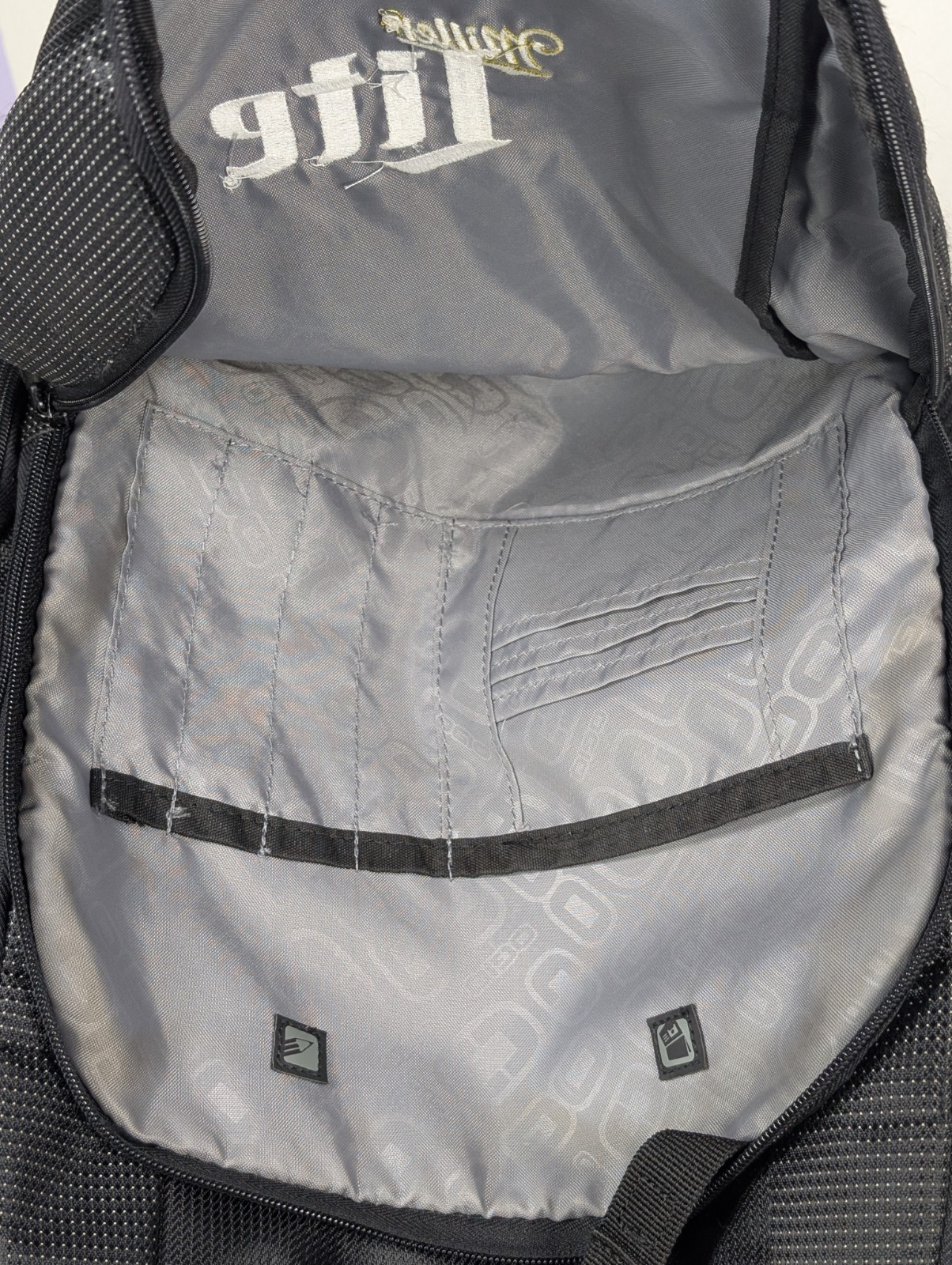 Ogio Roamer Laptop Backpack Miller Lite Beer Logo Branded Black Travel Bag Light