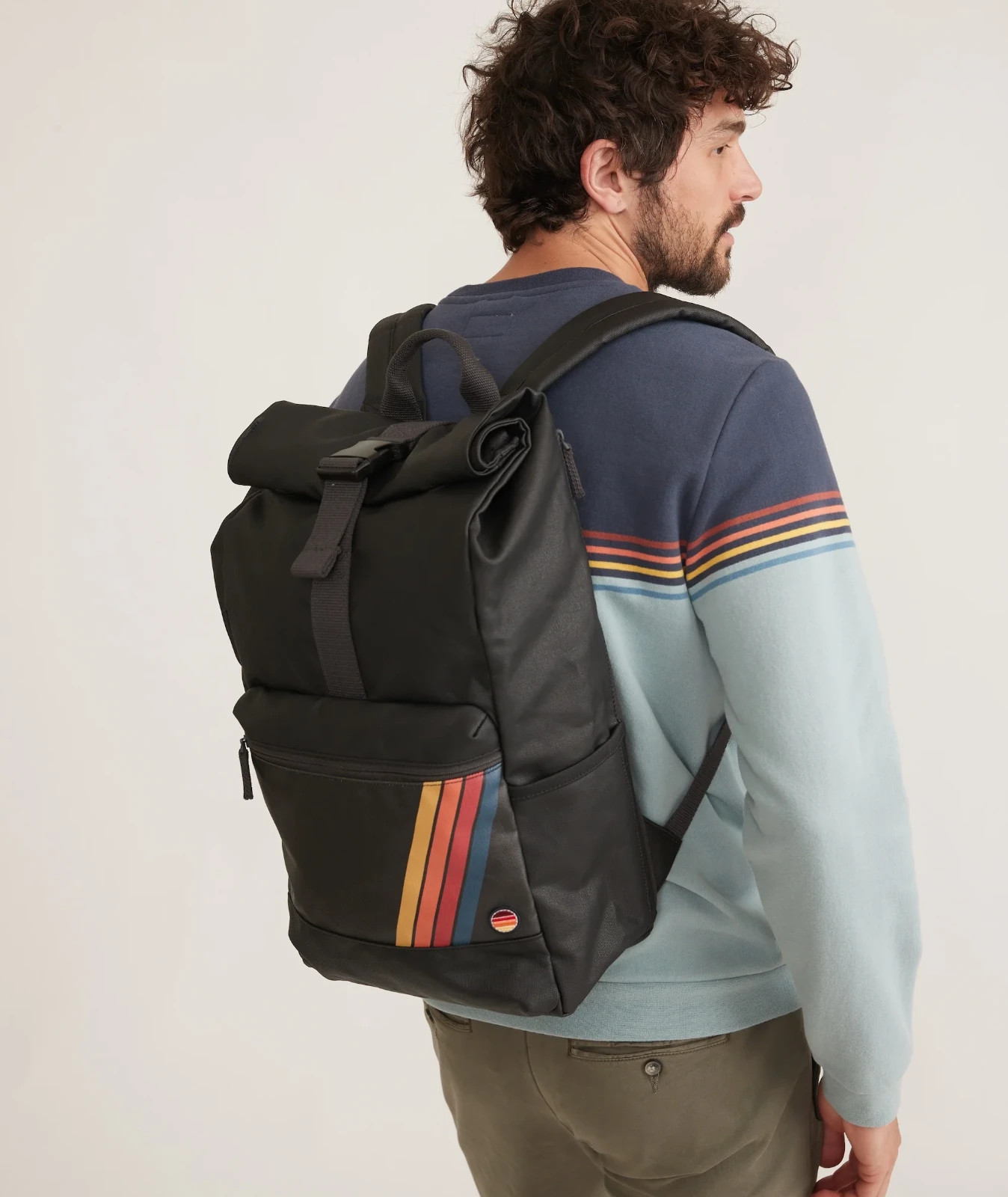 Marine Layer Roll Top Backpack in Phantom (NEW)