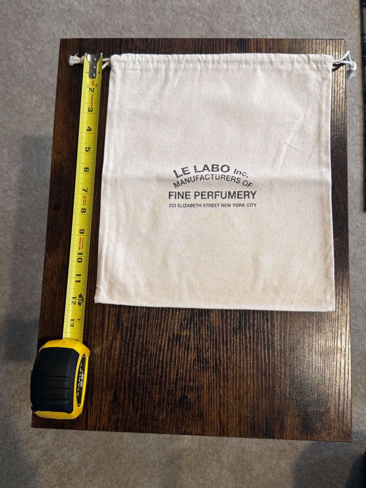 100 Percent Authentic Le Labo Cotton Drawstring Bag 10×12