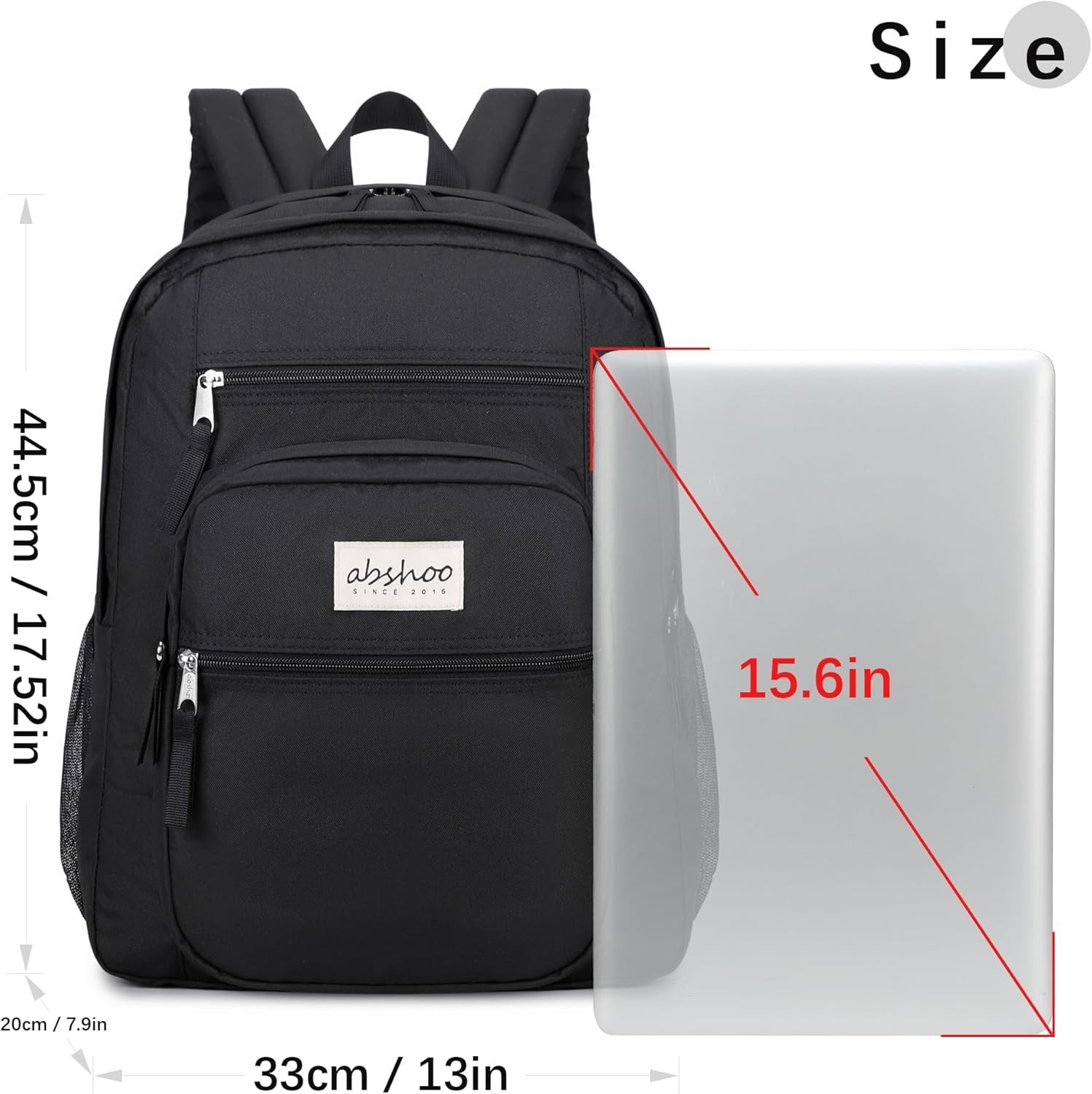 34L Large Backpack for School Water Resistant Women Men Bookbag for College, Mid