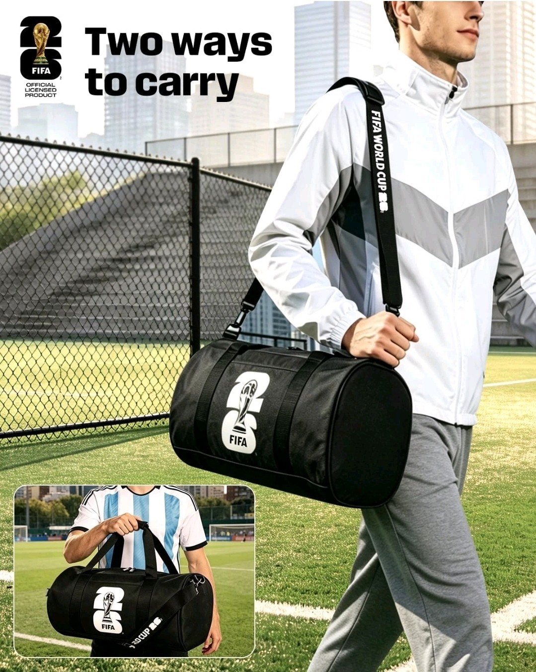 FIFA World Cup 2026 Officially Licensed Gym Bag for Women & Men, Large Duffle…
