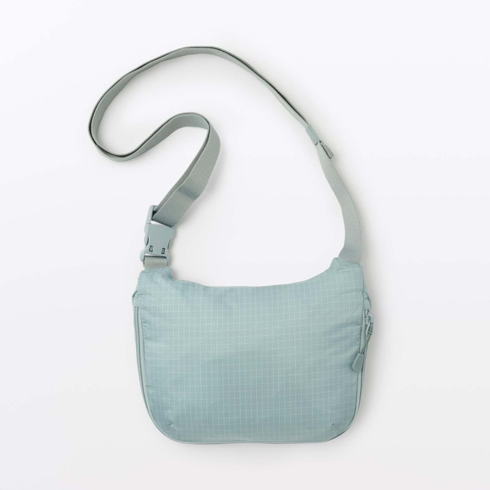 MUJI Water-Repellent Ripstop Mini Shoulder Sling Crossbody Bag Light Green NWT