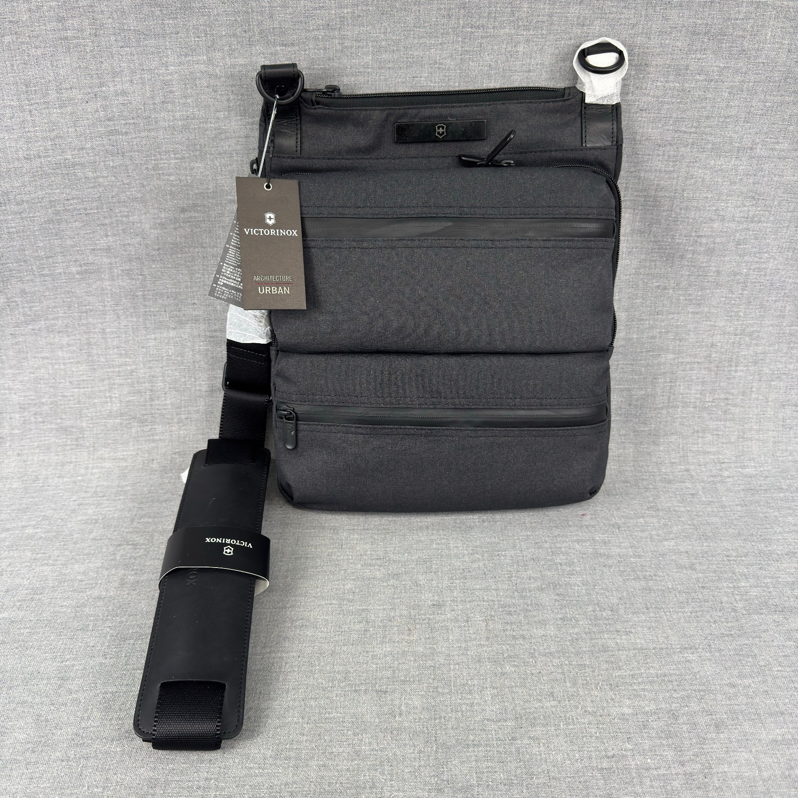 Victorinox Architecture Urban Wilson Crossbody Bag Gray NWT Tablet Pocket