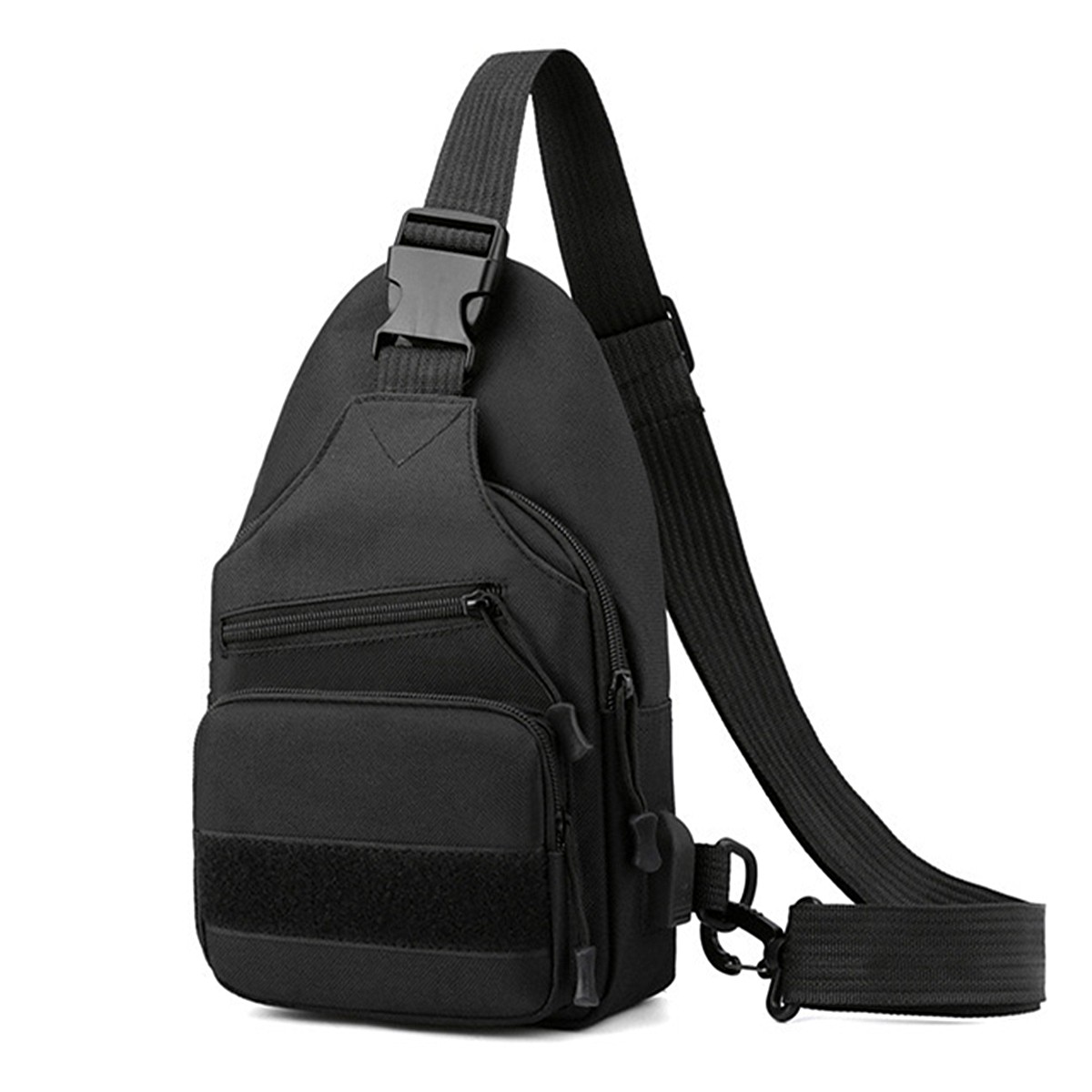 Multiple Layers Canvas Men’s Cross-body Sling Bag Leisure Chest Bag Shoulder Bag
