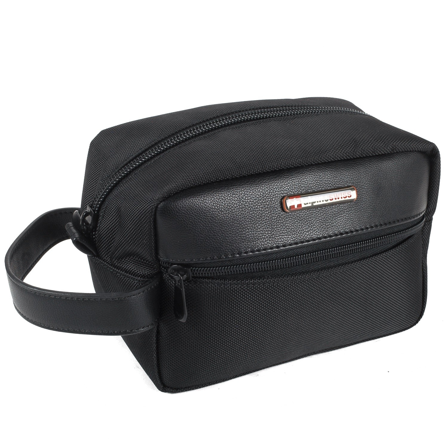 Alpine Swiss Hudson Shaving Kit Dopp Kit Overnight Toiletry Bag Travel Case New