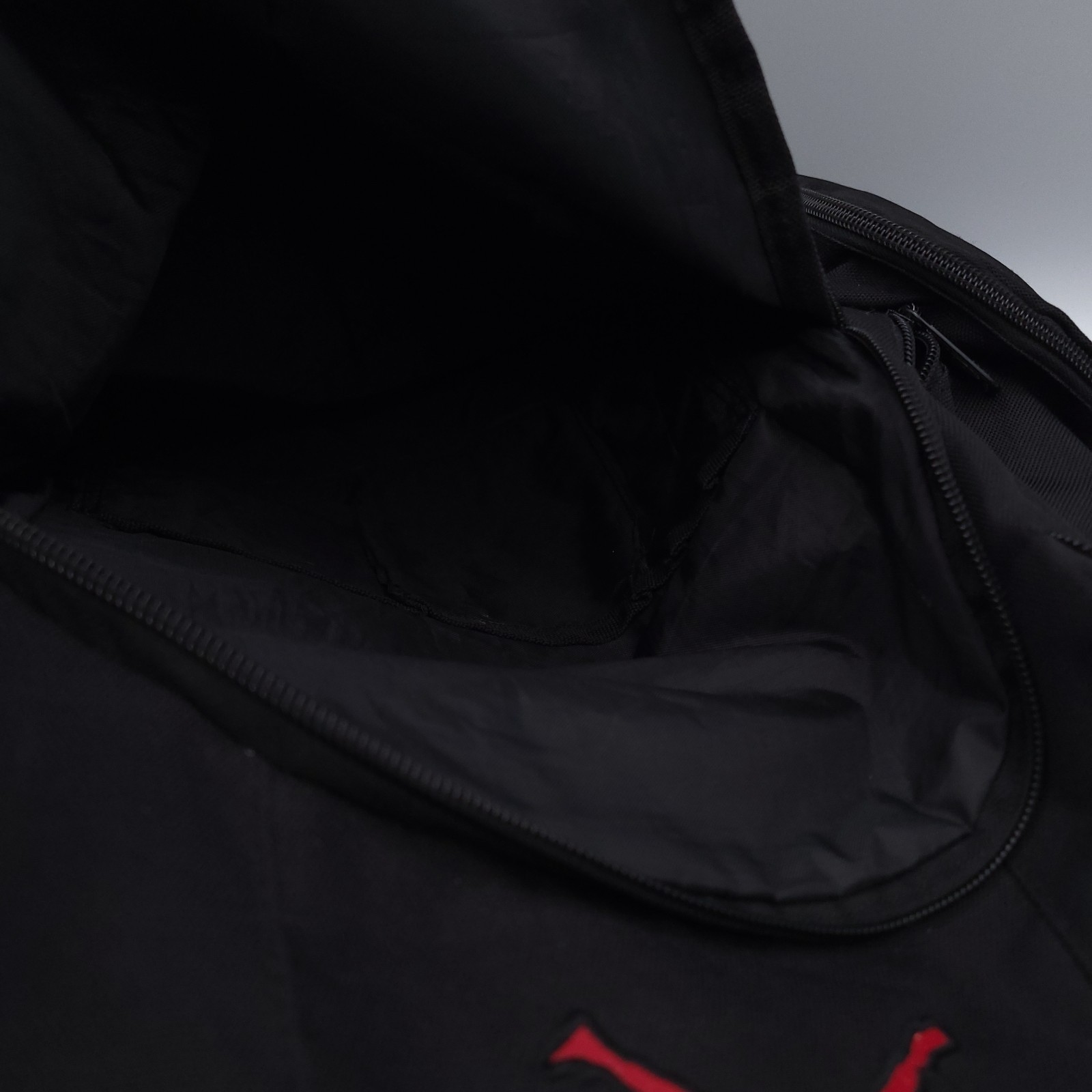 Air Jordan Jumpman Backpack Large Size Black with Red Jumpman Shoulder Straps