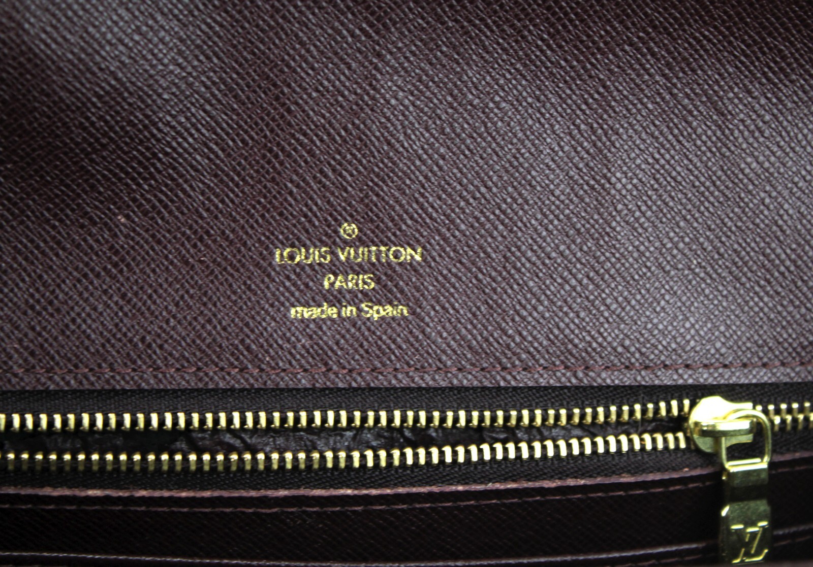 LOUIS VUITTON Taiga Brown Leather Pochette Clad Second Bag Clutch Bag Spain