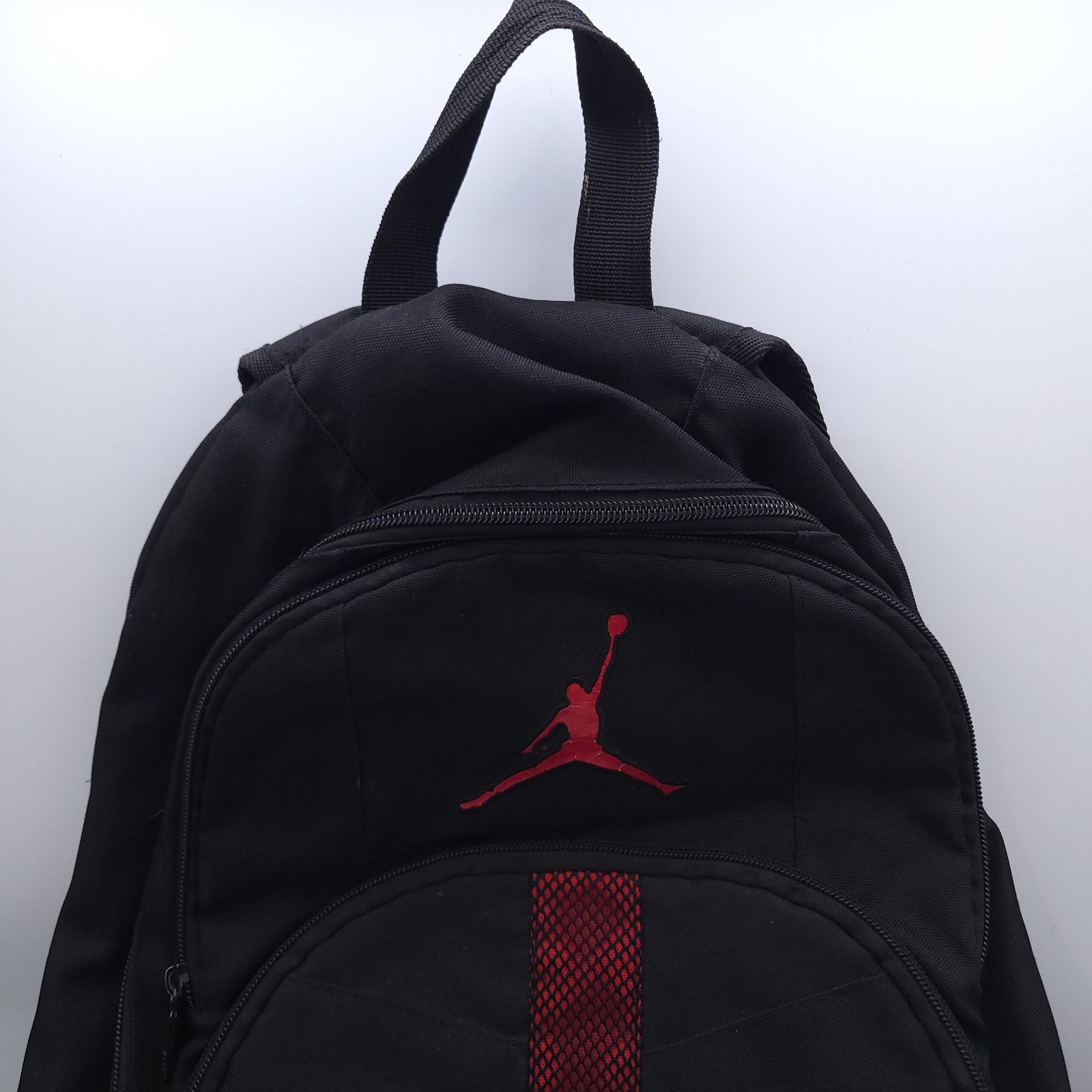 Air Jordan Jumpman Backpack Large Size Black with Red Jumpman Shoulder Straps