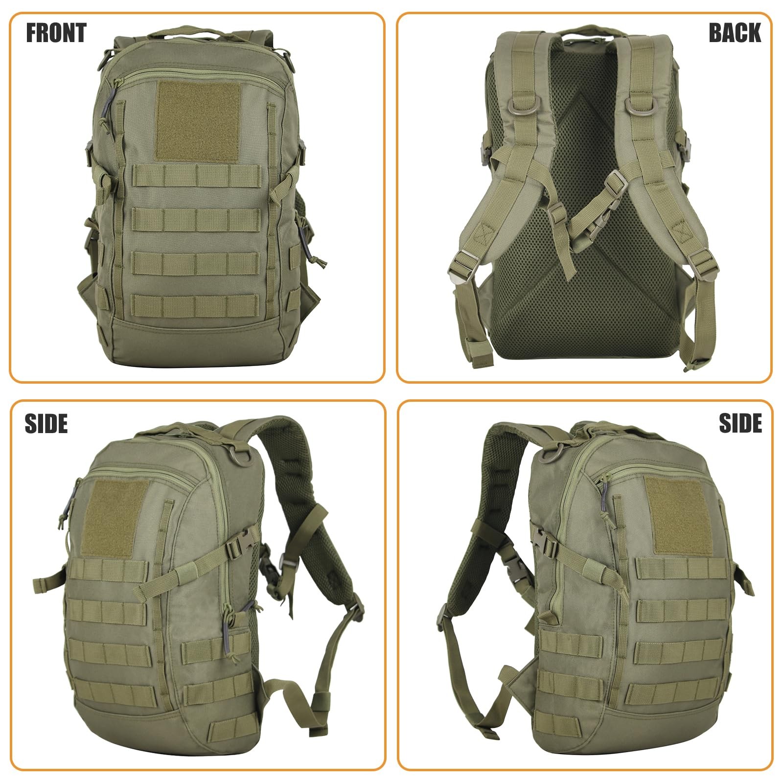 Small Tactical Backpack Military Daypack 12L Molle Bag Rucksack Army Daypack …