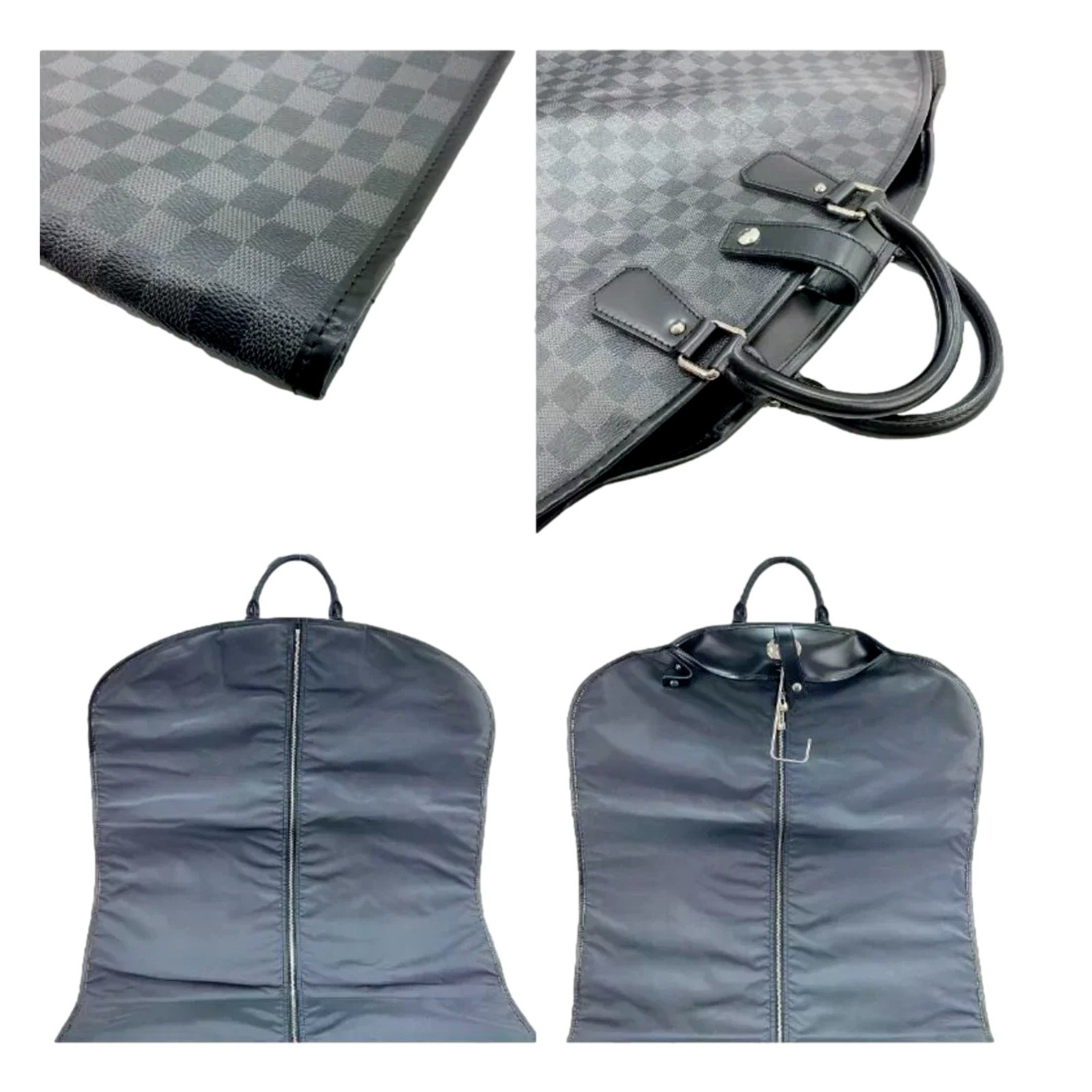 Louis Vuitton Damier Graphite Garment Bag Black Gray Canvas Travel Case