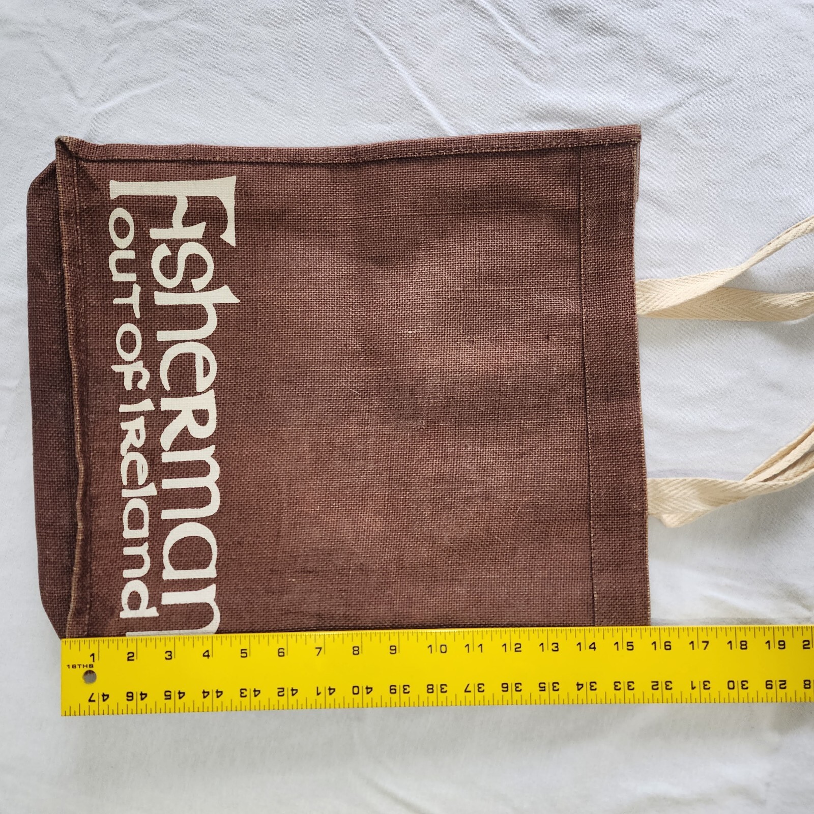 Fisherman Out Of Ireland Tote Bag Burlap Jute Natural Reusable