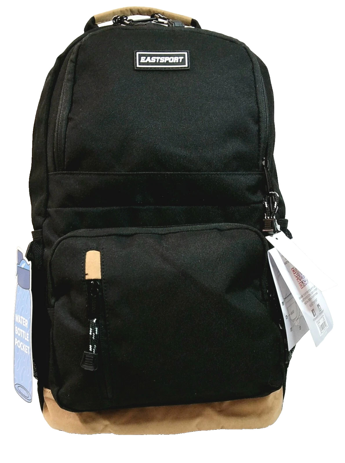 Eastsport• Black w/ Brown• 19″• Core Scholastic Backpack• NWT•