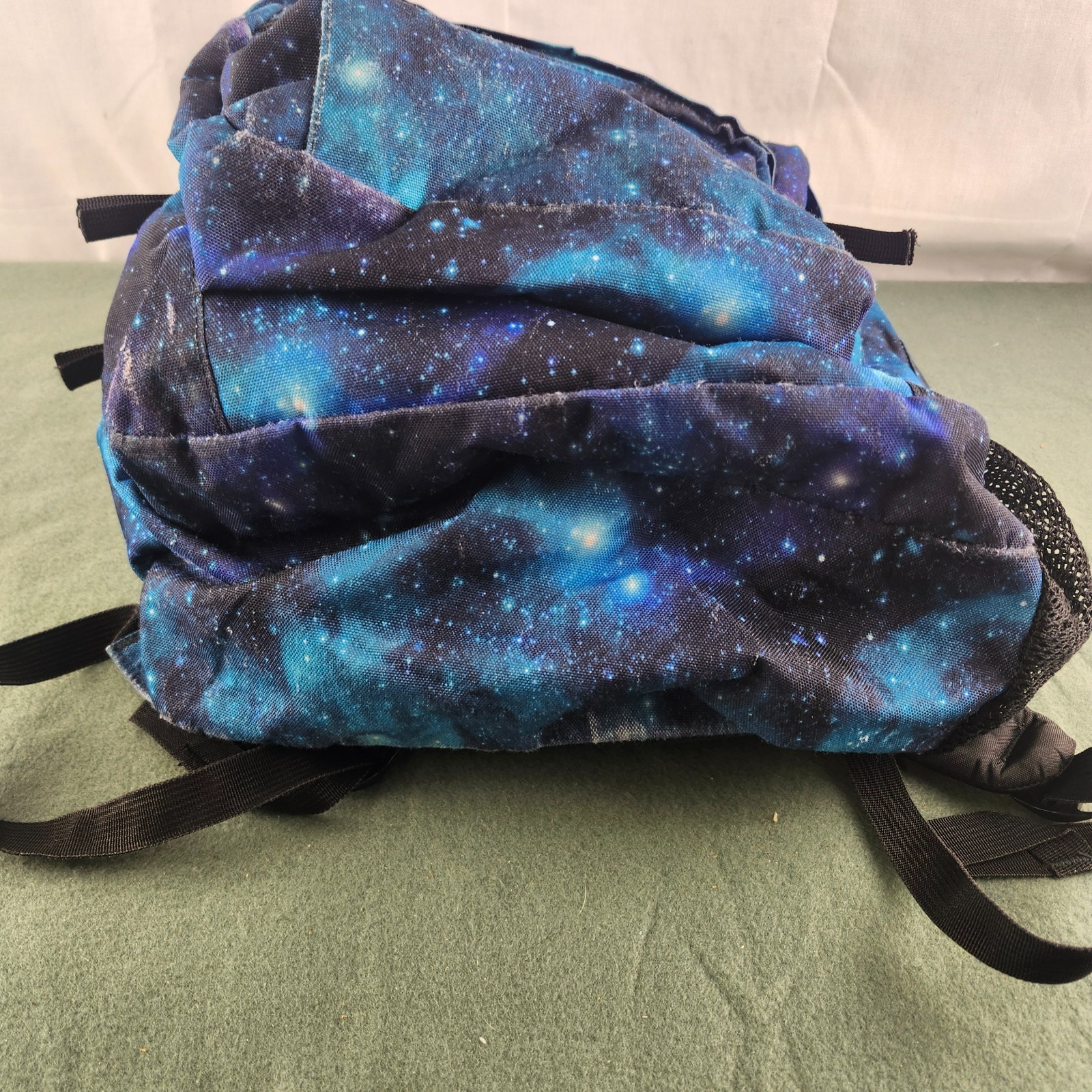 JanSport XL Big Student Laptop Backpack Cosmic Galaxy Blue Cyberspace Dimensions