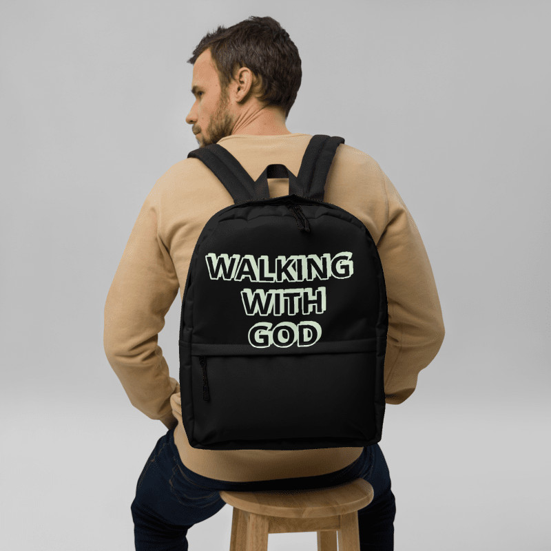 WALKING WITH GOD School Backpack 30cm COLOUR BLACK