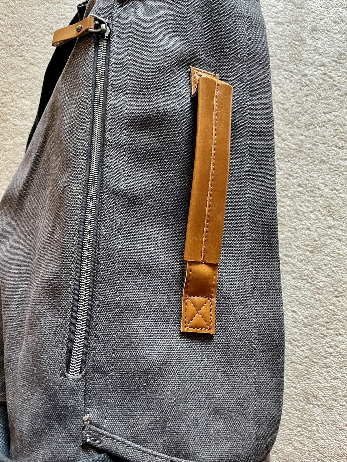 Estates Canvas Leather Laptop Messenger Bag 15.6-17.3in Water Resistant NWT