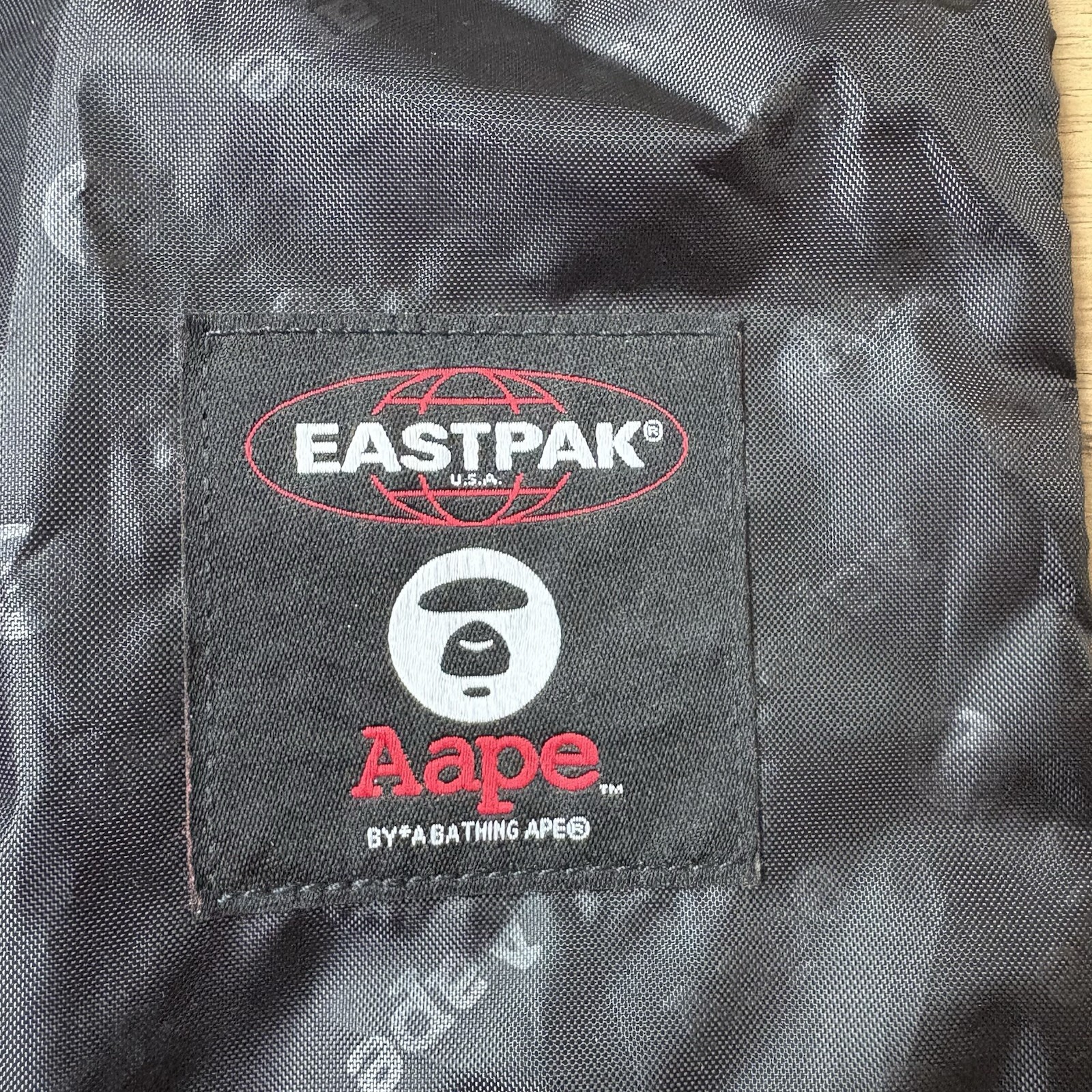 AAPE XEastpak Pouch Bag with Draw Strings Black