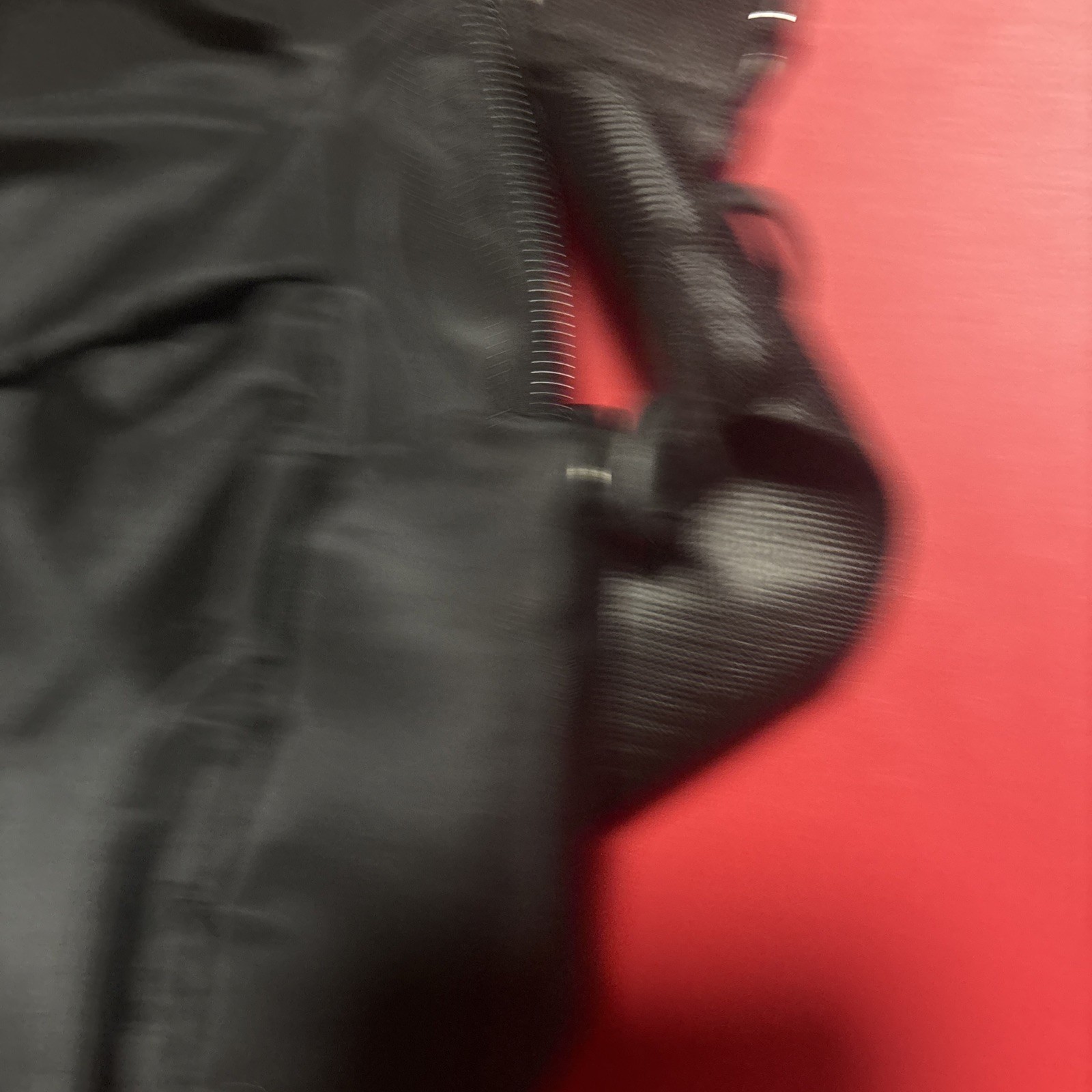Black Nylon Backpack/Crossbody Bag, With Charging Cable, Lightweight,
