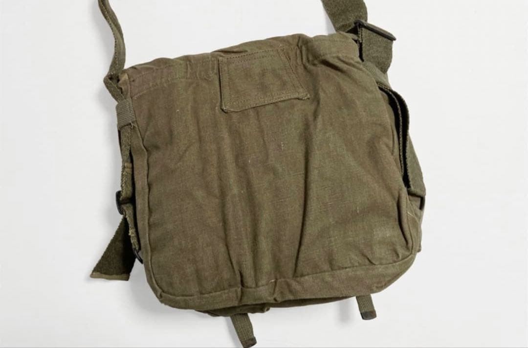 French Army 1950s Linen Canvas Shoulder Bag Used